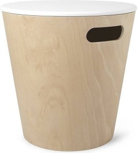 MASUTA DE CAFEA WOODROW ALB/NATURAL DIN LEMN STIL MODERN - Img 3