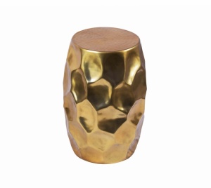 MASUTA DECORATIVA 30CM, ORIENT, DIN METAL DE CULOARE AURIE, COD 40230, ASPECT INDUSTRIAL