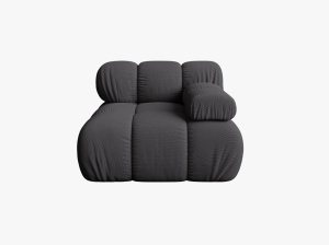 MODUL CANAPEA BELLIS, PE DREAPTA, ESPRESSO, CU TAPITERIE DIN TEXTIL 3 D SONIC, MICADONI