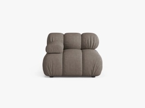 MODUL CANAPEA BELLIS, PE STANGA, CAPPUCCINO, CU TAPITERIE DIN TEXTIL STRUCTURAT, LIBERTY, MICADONI