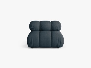 MODUL CANAPEA BELLIS, PETROL INCHIS, CU TAPITERIE DIN TEXTIL STRUCTURAT LIBERTY, MICADONI
