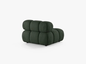 MODUL CANAPEA BELLIS, VERDE INCHIS, CU TAPITERIE DIN TEXTIL STRUCTURAT LIBERTY, MICADONI - Img 3