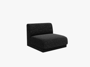 MODUL CANAPEA MILEY, CU SPARAT, GRI ANTRACIT, CU TAPITERIE DIN TEXTIL CHENILLE EDEN, MICADONI - Img 2