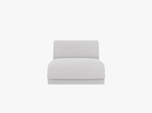 MODUL CANAPEA MILEY, CU SPATAR, GRI DESCHIS, CU TAPITERIE DIN TEXTIL BOUCLE BALOO, MICADONI
