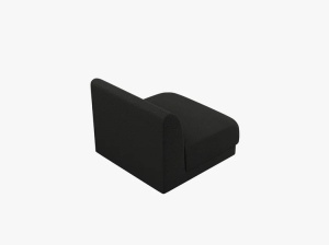 MODUL CANAPEA MILEY, CU SPATAR, NEGRU, CU TAPITERIE DIN TEXTIL BOUCLE BALOO, MICADONI - Img 4