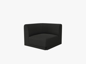 MODUL CANAPEA MILEY, NEGRU, CU TAPITERIE DIN TEXTIL BOUCLE BALOO, MICADONI - Img 2