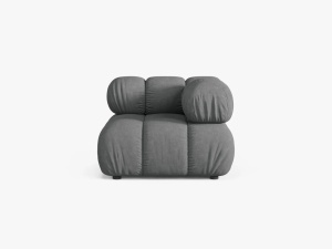 MODUL COLTAR BELLIS, GRI, CU TAPITERIE DIN TEXTIL STRUCTURAT LIBBERTY, MICADONI