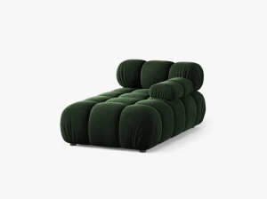 MODUL SEZLONG COLTAR BELLIS, PE DREAPTA, VERDE SMARALD, CU TAPITERIE DIN CATIFEA VENUS, MICADONI - Img 2