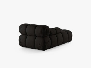MODUL SEZLONG COLTAR BELLIS, PE STANGA, NEGRU, CU TAPITERIE DIN TEXTIL STRUCTURAT LIBERTY, MICADONI - Img 3