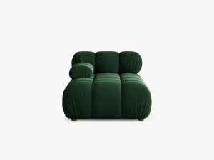 MODUL SEZLONG COLTAR BELLIS, PE STANGA, VERDE SMARALD, CU TAPITERIE DIN CATIFEA BLUVEL, MICADONI