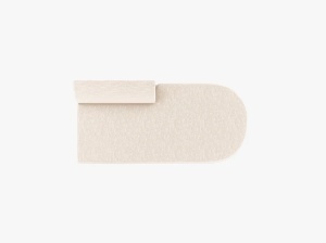 MODUL SEZLONG MILEY, PE DREAPTA, BEJ DESCHIS, CU TAPITERIE CHENILLE HAGA, MICADONI - Img 4