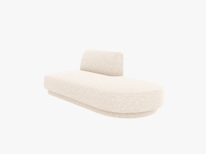 MODUL SEZLONG MILEY, PE DREAPTA, BEJ DESCHIS, CU TAPITERIE DIN TEXTIL EDEN, MICADONI