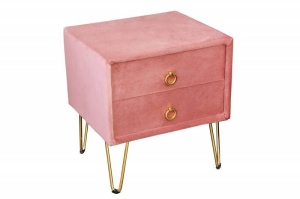 NOPTIERA, PEARL 50CM , PICIOARE DIN METAL SI CATIFEA, COD 41021, CULOARE ROZ ANTICHIZAT - Img 5