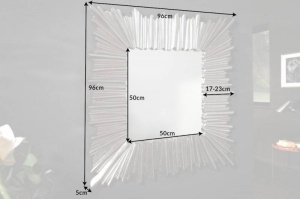 OGLINDA 95CM, VENICE, ARGINTIE, COD 40698, ASPECT MODERN - Img 6