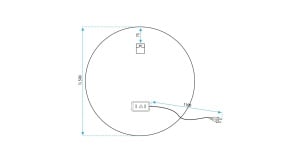OGLINDA BAIE REA FFJ50, CU LED, 50CM, DIN STICLA, CALITATE SUPERIOARA - Img 8
