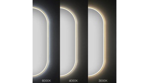 OGLINDA BAIE REA OVL, CU LED, 50x100CM, AURIU PERIAT, DIN STICLA, CALITATE SUPERIOARA - Img 2