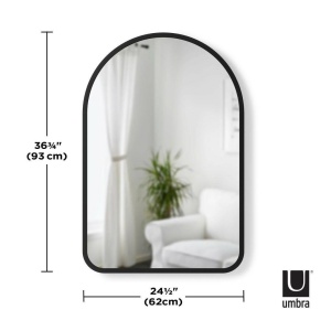 OGLINDA DE PERETE ARCUITA HUB, NEAGRA, STIL MODERN, B2 - Img 4