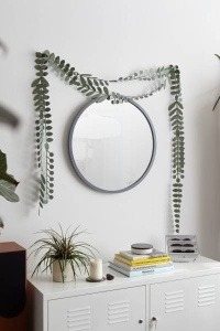 OGLINDA DE PERETE HUB ROTUNDA, GRI, 61 CM, STIL MODERN, B2