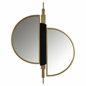 OGLINDA DECORATIVA ADELYN, NEGRU/AURIU, STIL MODERN, MI-0076