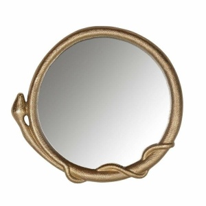 OGLINDA DECORATIVA ROTUNDA SNAKE FIONA, AURIU ANTIC, STIL MODERN, B2