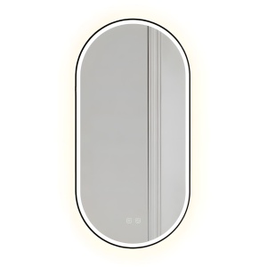 Oglindă LED OVL 50x100cm Black