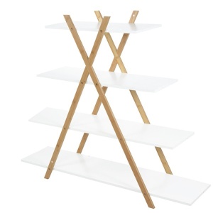 ORGANIZATOR BAMBUS LARGE 4 ALB/ NATUR TUI DIN METAL CALITATE SUPERIOARA - Img 3
