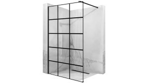 PARAVAN DE DUS REA BLER-1, 100CM, NEGRU, DIN STICLA, CALITATE SUPERIOARA