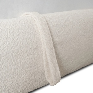 PAT 160X200CM, ARTIM MEBLE, CU SPATIU DE DEPOZITARE, REALIZAT DIN TEXTIL BOUCLE CREM, STIL MODERN - Img 10