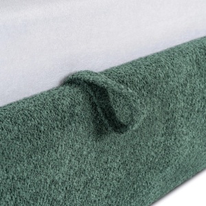 PAT 160X200CM, ARTIM MEBLE, CU SPATIU DE DEPOZITARE, REALIZAT DIN TEXTIL BOUCLE VERDE, STIL MODERN - Img 9
