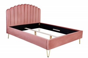 PAT PEARL 140X200CM , PICIOARE DIN METAL SI CATIFEA, CULOARE ROZ ANTICHIZAT