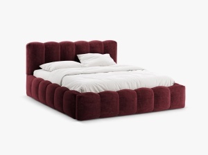 PAT TAPITAT LUPINE, 200X200, CIRES, SOMIERA RABATABILA, CU TAPITERIE DIN TEXTIL CHENILLE PERFECT ARMONY, MICADONI