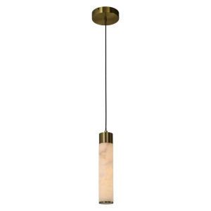 PENDUL AURALITH, 214470, CONFECTIONAT DIN METAL SI STICLA DE ALABASTRU, ALB, STIL MODERN