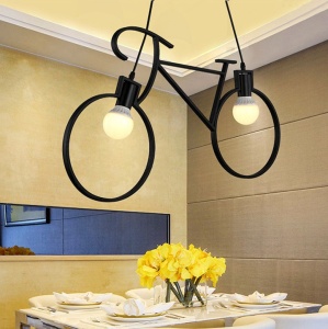 PENDUL BICYCLE APP216-2CP, 68x43 cm, NEGRU, DIN OTEL SI METAL DE INALTA CALITATE, STIL MODERN, TU - Img 4