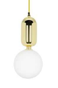 PENDUL BOY FI25, AURIU/ALB, DIN METAL SI STICLA, STIL MODERN, B2