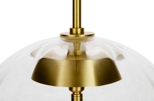 PENDUL CHAPLIN 360, ALAMA/TRANSPARENT, CONFECTIONAT DIN METAL SI STICLA, STIL MODERN - Img 4