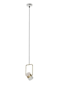 PENDUL CU LED-URI BLINK 1, AURIU/ALB MAT, DIN ALUMINIU SI PLASTIC OPAL, STIL MODERN, B2 - Img 4