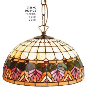 PENDUL DEOSEBIT TIFFANY, COD DT25+C2, DIN METAL SI STICLA