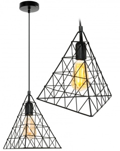 PENDUL LH2058, LOFT STYLE, 28x25/73 cm, NEGRU, DIN OTEL SI METAL DE INALTA CALITATE, STIL MODERN, TU