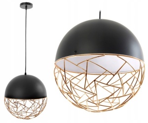 PENDUL MORENO JDL-08, 30x30x130 cm, NEGRU SI AURIU, DIN OTEL SI METAL DE INALTA CALITATE, STIL MODERN, TU