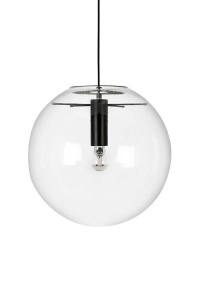 PENDUL SANDRA 30, NEGRU/TRANSPARENT, DIN METAL SI STICLA, STIL MODERN