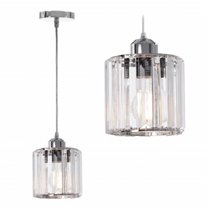 PENDUL SILVER APP508-1CP, 14X90, CROM, DIN METAL CROMAT SI STICLA, STIL MODERN, TU