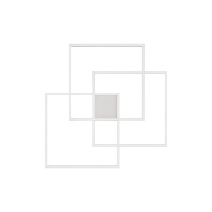 PLAFONIERA FRAME PL QUADRATO, ALB, DIN METAL, STIL MODERN