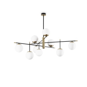 PLAFONIERA GOURMET PL9, NEGRU, DIN METAL, STIL MODERN