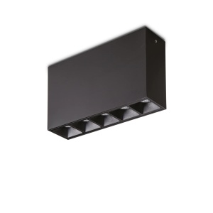 PLAFONIERA LIKA PL, NEGRU, DIN ALUMINIU, STIL MODERN
