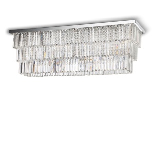 PLAFONIERA MARTINEZ PL8, CROM, DIN CRISTAL, STIL MODERN