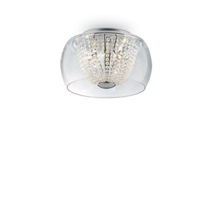 PLAFONIERA MODERN CU CRISTAL, AUDI-61 PL6, CHROME, IDEAL LUX