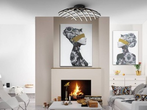 PLAFONIERA TRAMA 797344D, DIN METAL, ALUMINIU SI ACRILIC, STIL MODERN, SCHULLER