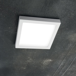 PLAFONIERA UNIVERSAL PL D22 SQUARE, ALB, DIN OTEL, STIL MODERN - Img 2