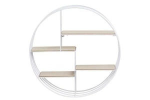 RAFT DARKEBERG, DIN METAL SI MDF, ALB/NATURAL, STIL MODERN, B2 - Img 3