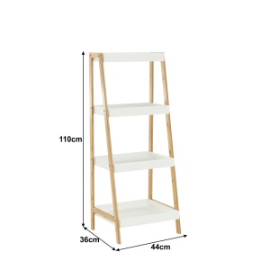 RAFT REGO 3, ALB/BAMBUS LACUIT, DIN MDF SI BAMBUS LACUIT, STIL MODERN, TK - Img 2